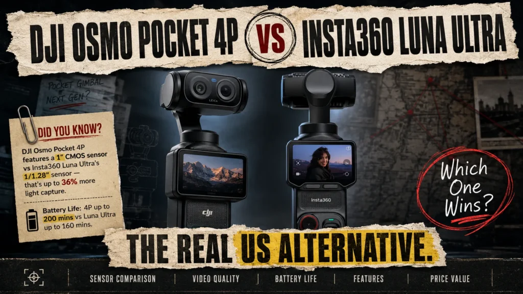DJI Osmo Pocket 4P vs Insta360 Luna Ultra