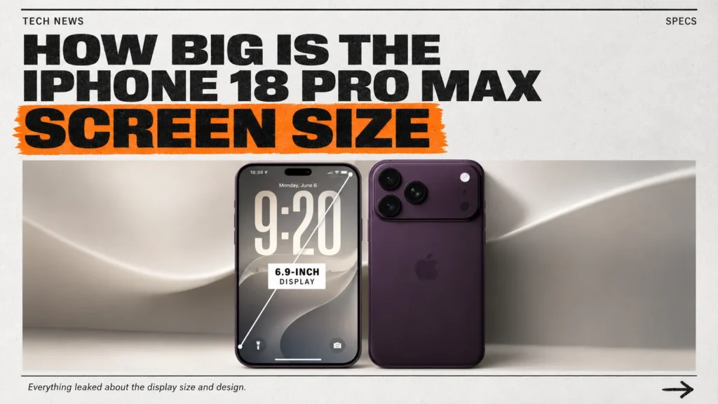 How Big Is the iPhone 18 Pro Max Screen Size