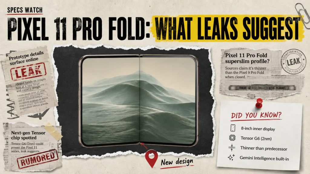 Google Pixel 11 Pro Fold Specs