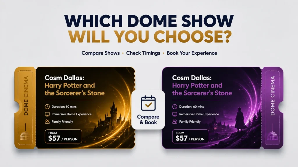 How to Book Cosm Dallas Harry Potter vs Willy Wonka Tickets