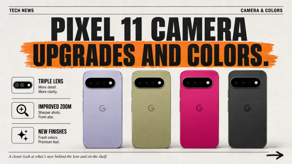 Pixel 11 Camera Upgrades and Colors