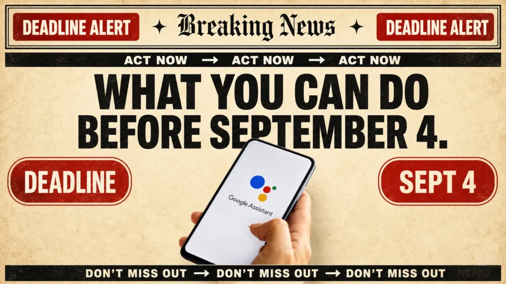 What You Can Do Before September 4