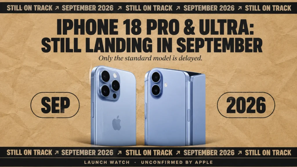 iPhone 18 Pro and iPhone Ultra Still Landing in September
