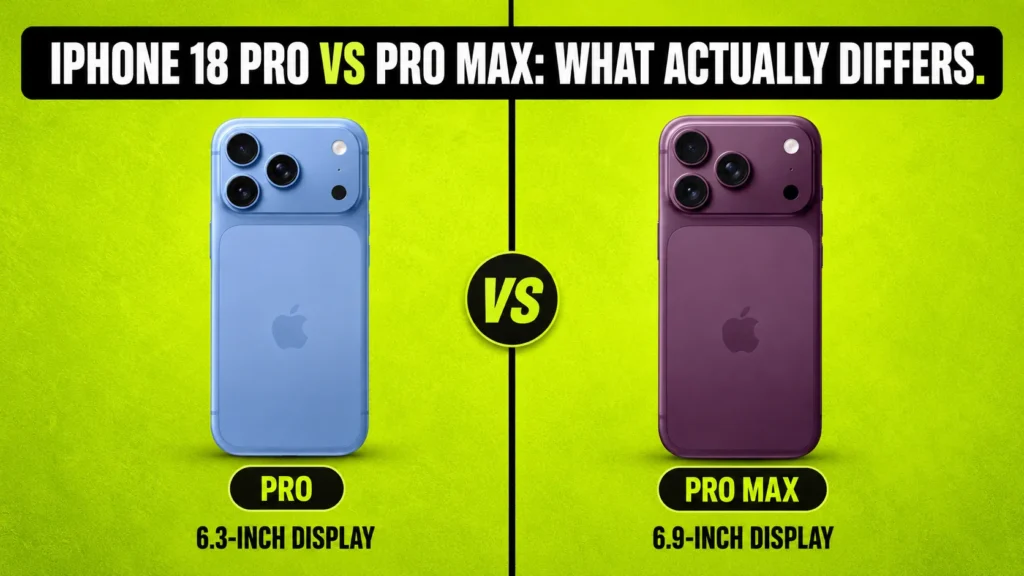 iPhone 18 Pro vs Pro Max