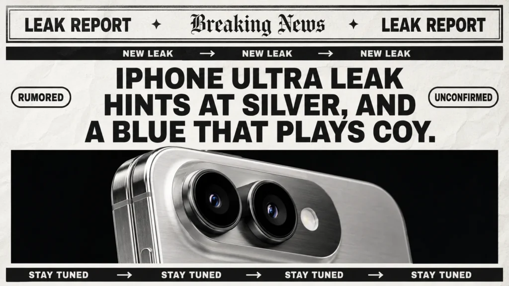 iPhone Ultra Leak Hints at Silver, and a Blue That Plays Coy