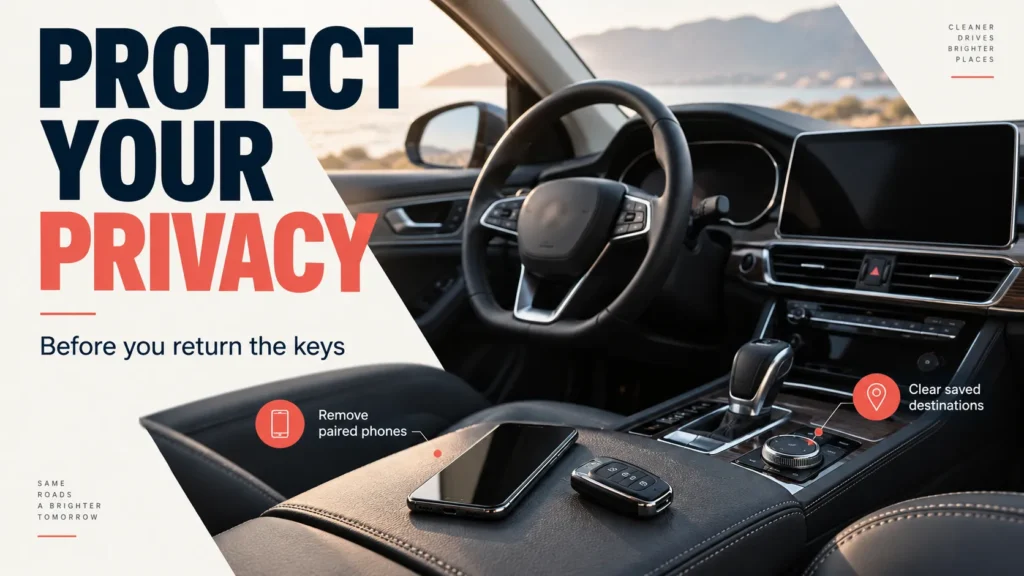 How to protect your privacy before returning a rental car
