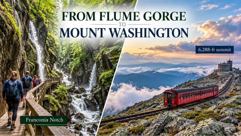 Walk Through Flume Gorge and Continue to Mount Washington