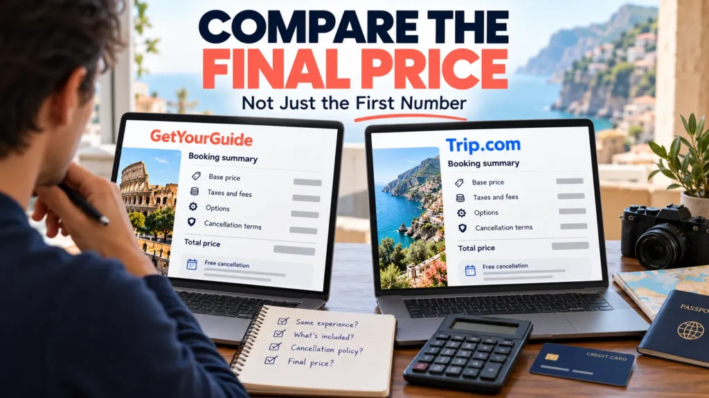 GetYourGuide vs Trip.com on Price