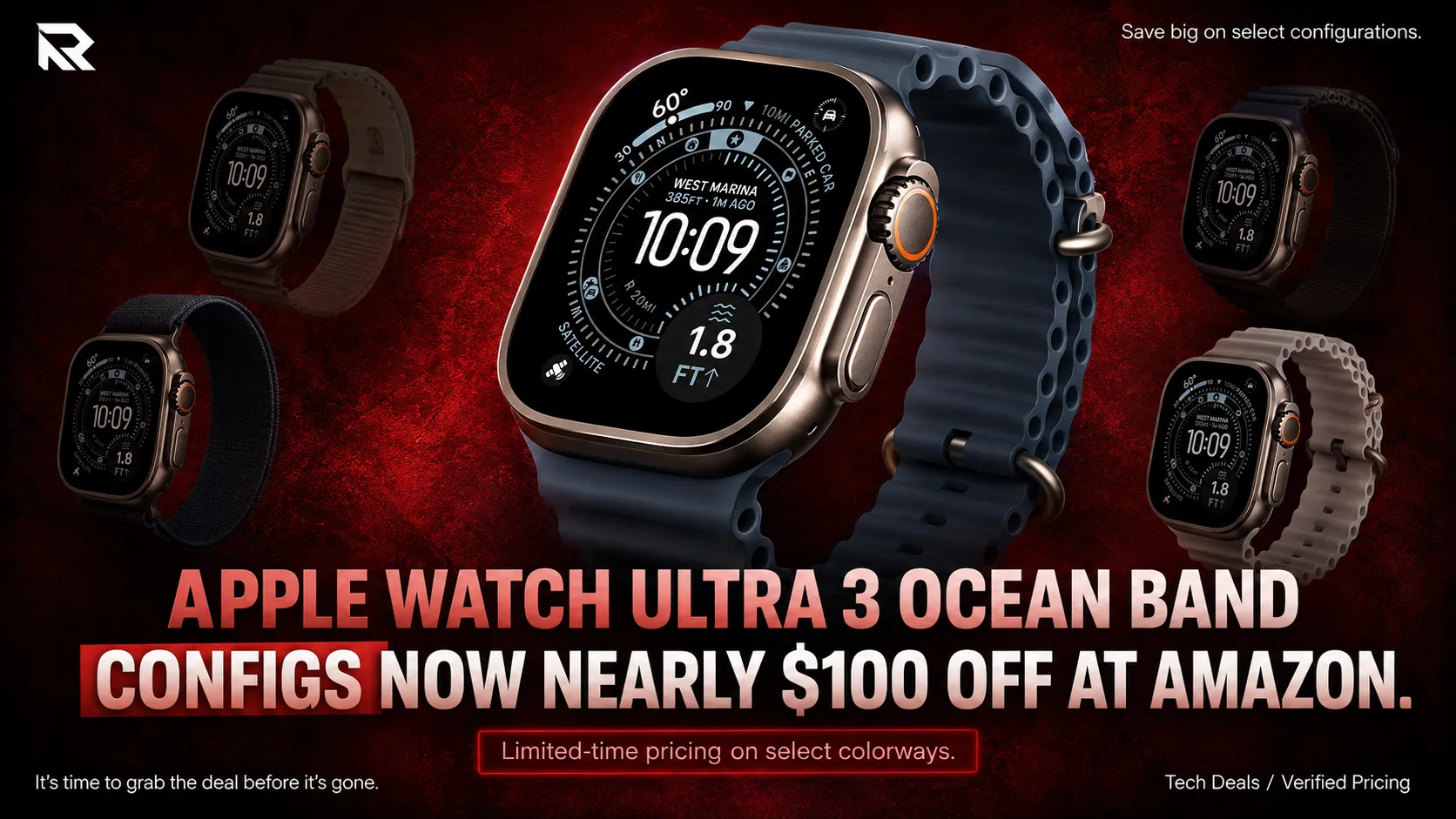 Apple Watch Ultra 3 Ocean Band Configs Now Nearly $100 Off at Amazon