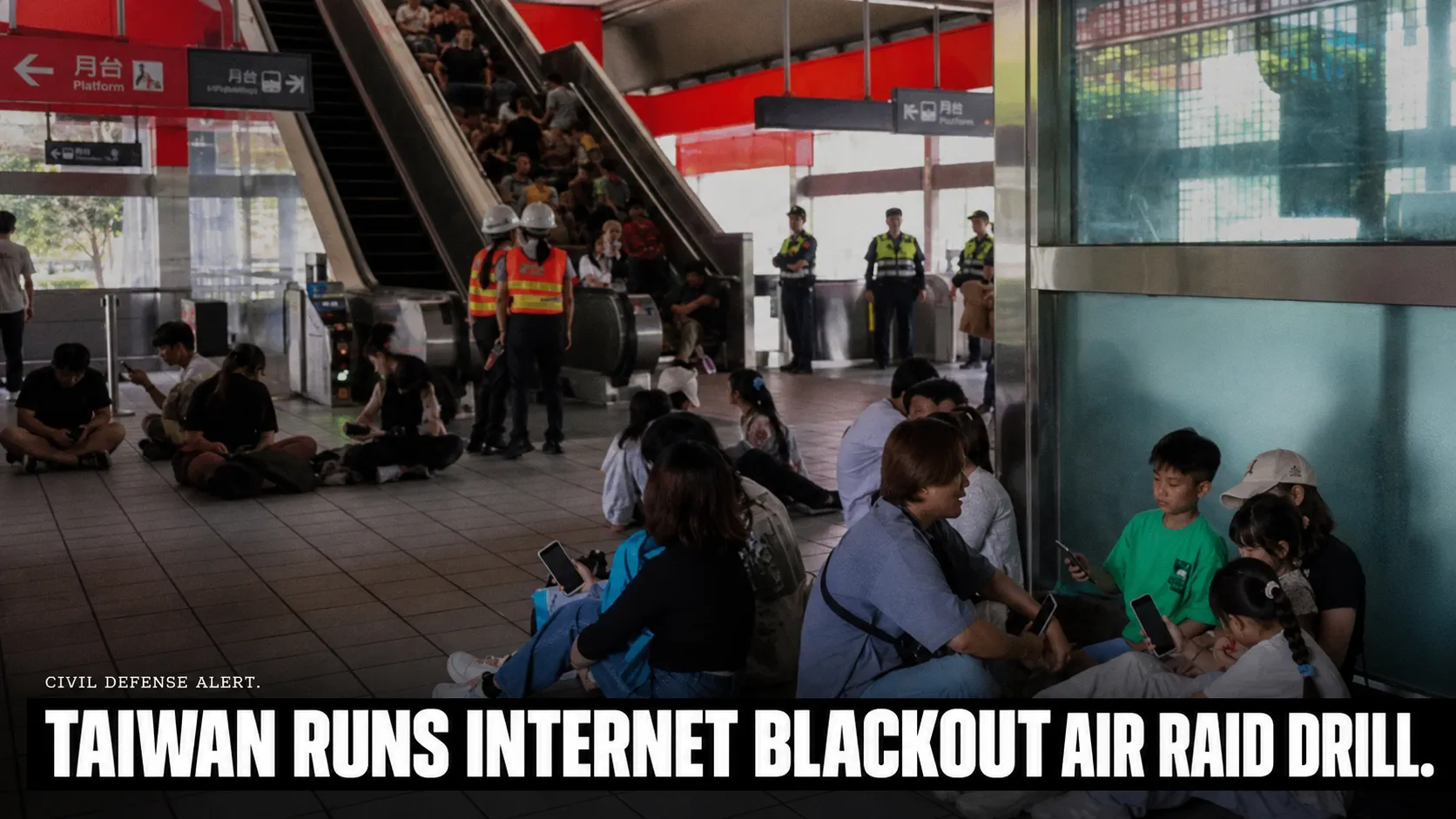 Taiwan Internet Blackout Air Raid Drill
