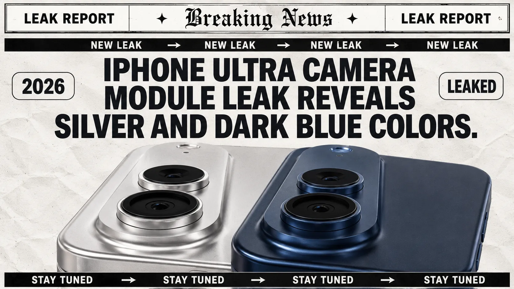 iPhone Ultra Camera Module Leak Reveals Silver and Dark Blue Colors